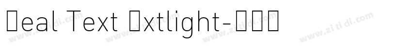 Real Text Extlight字体转换